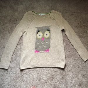 Tan owl sweater